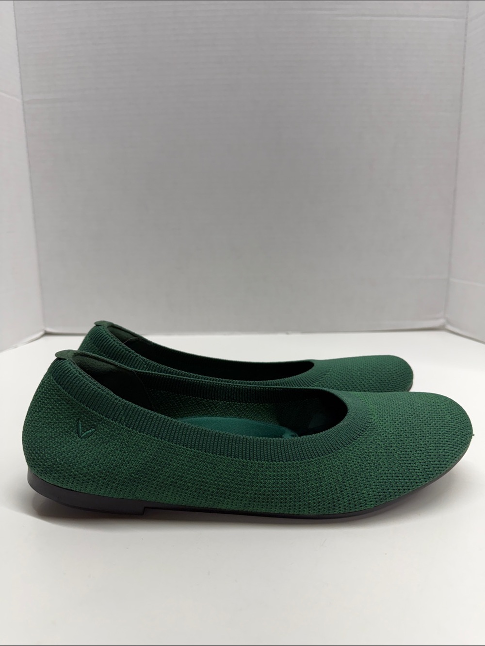 Vivaia Claire Ballet Flats Slip On Knit Shoes Lightweight Flat Forest Green 9.5 - Picture 2 of 11